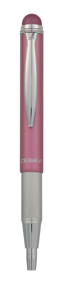 Kulspetspenna stylus teleskopisk metallic rosa