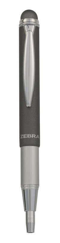 Kulspetspenna stylus teleskopisk metallic grå
