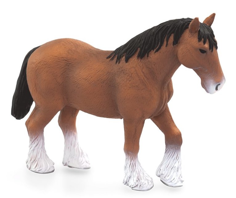 Plastfigur häst Clydesdale brun 1