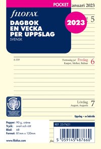 Kalendersats 2023 Filofax Dagbok Pocket Vecka/uppslag SE
