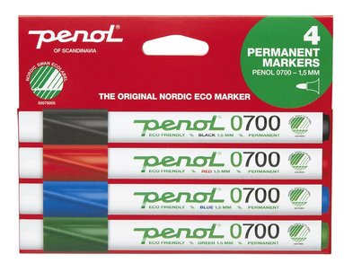 Märkpenna Penol 0700 4 färger, Övrigt