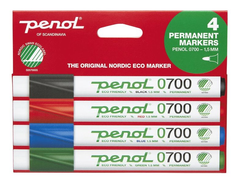 Märkpenna Penol 0700 4 färger, Övrigt