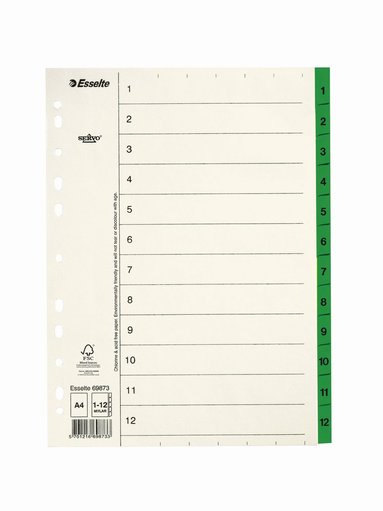 Register A4 1-12 servo, Övrigt