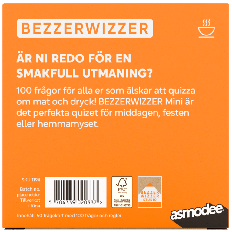 Spel Bezzerwizzer Mini Mat & Dryck, Övrigt