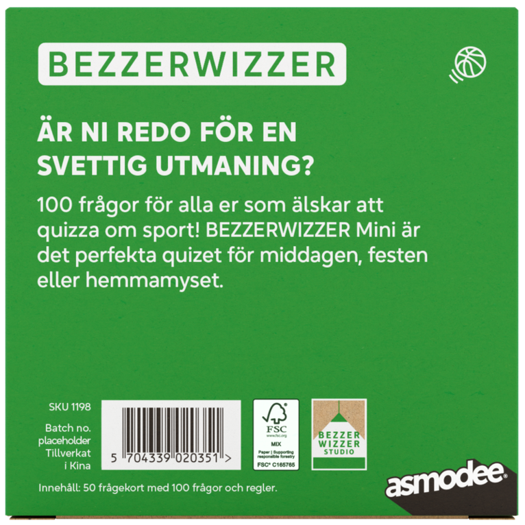 Spel Bezzerwizzer Mini Sport, Övrigt