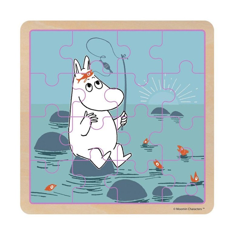 Träpussel 16 bitar Moomin Fishing