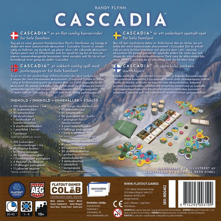 Cascadia (Nordic), Övrigt