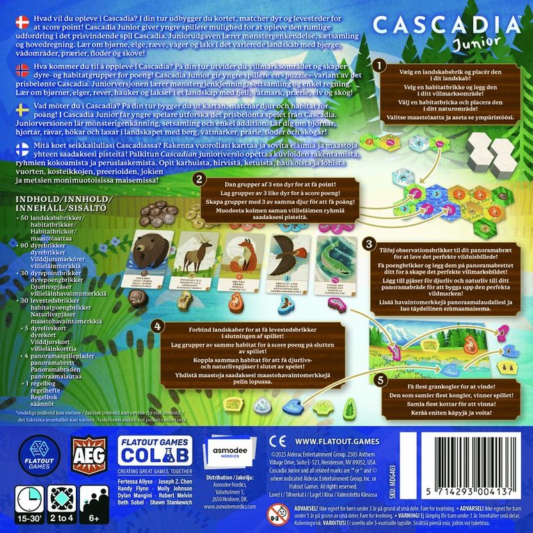 Cascadia Junior (Nordic), Övrigt