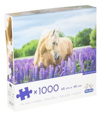 Pussel 1000 bitar Hästen med blommor
