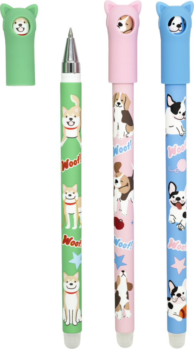 Raderbar kulspetspenna 0,7mm - hundar, Övrigt