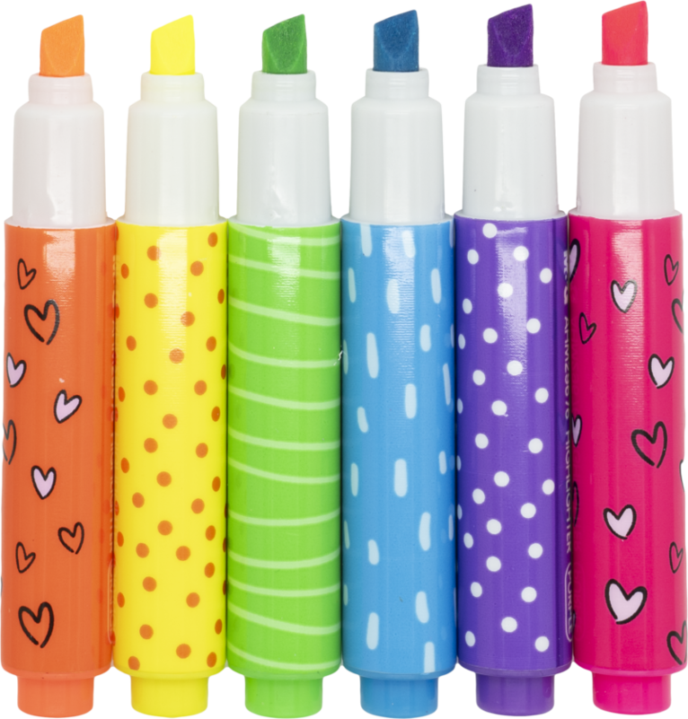 Överstrykningspenna Mini djur Neon 6st, Övrigt