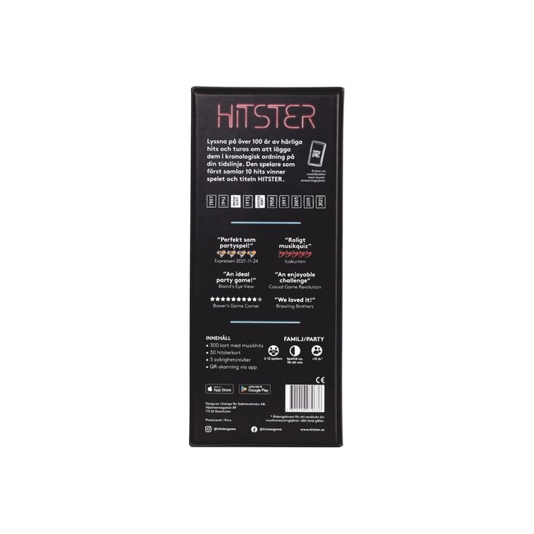 Hitster Music Card Game (Svenska), Övrigt