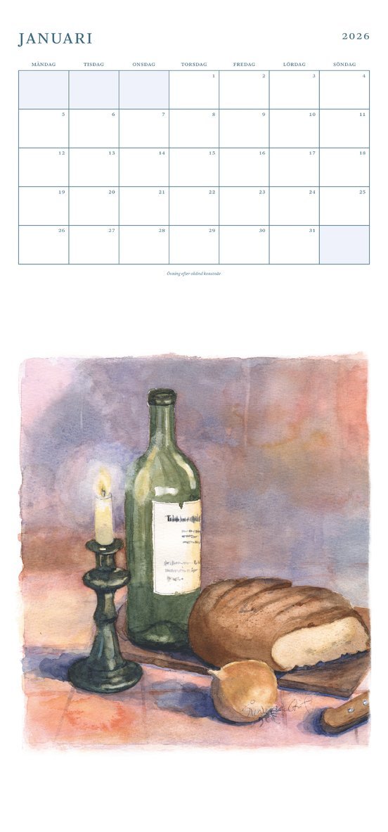 Väggkalender 2026 Siw Malmkvist, Övrigt