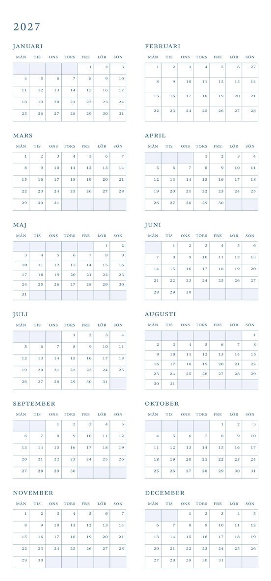 Väggkalender 2026 Siw Malmkvist, Övrigt