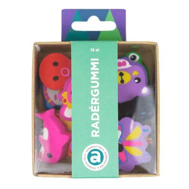 Radergummi djur 15st