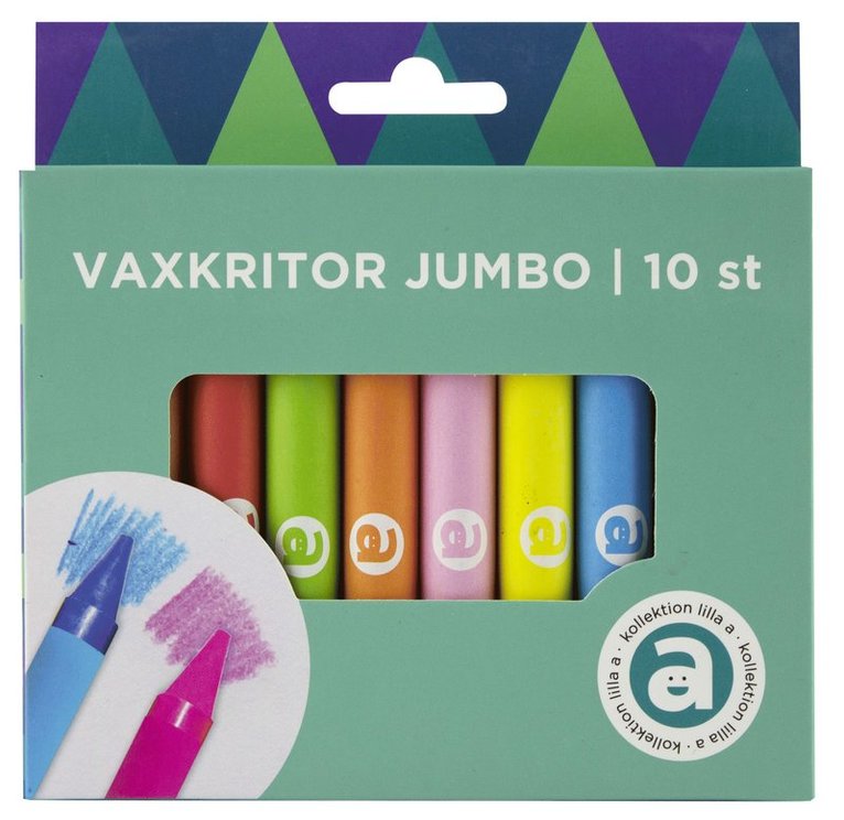 Vaxkritor Jumbo 10 färger 1