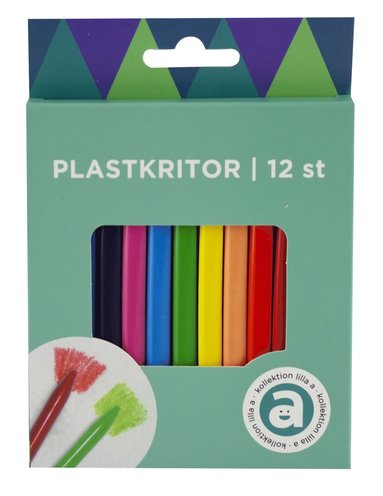 Plastkritor 12 färger 1