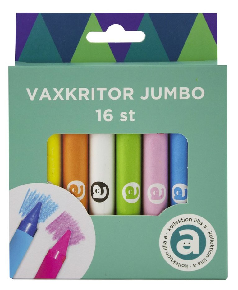 Vaxkritor Jumbo 16 färger 1
