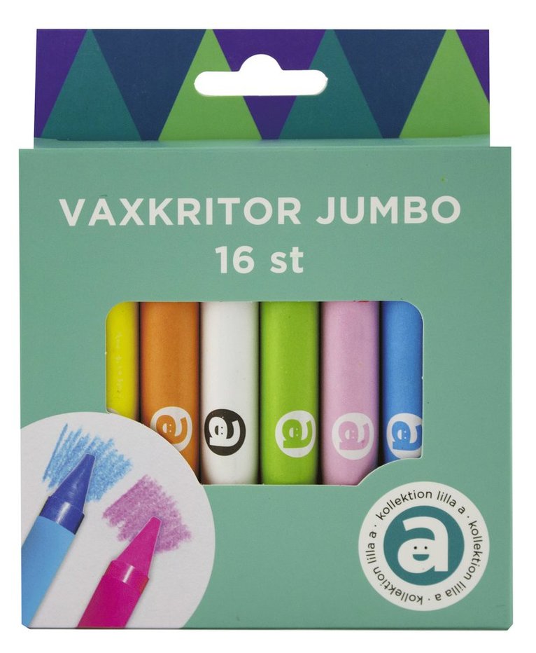 Vaxkritor Jumbo 16 färger