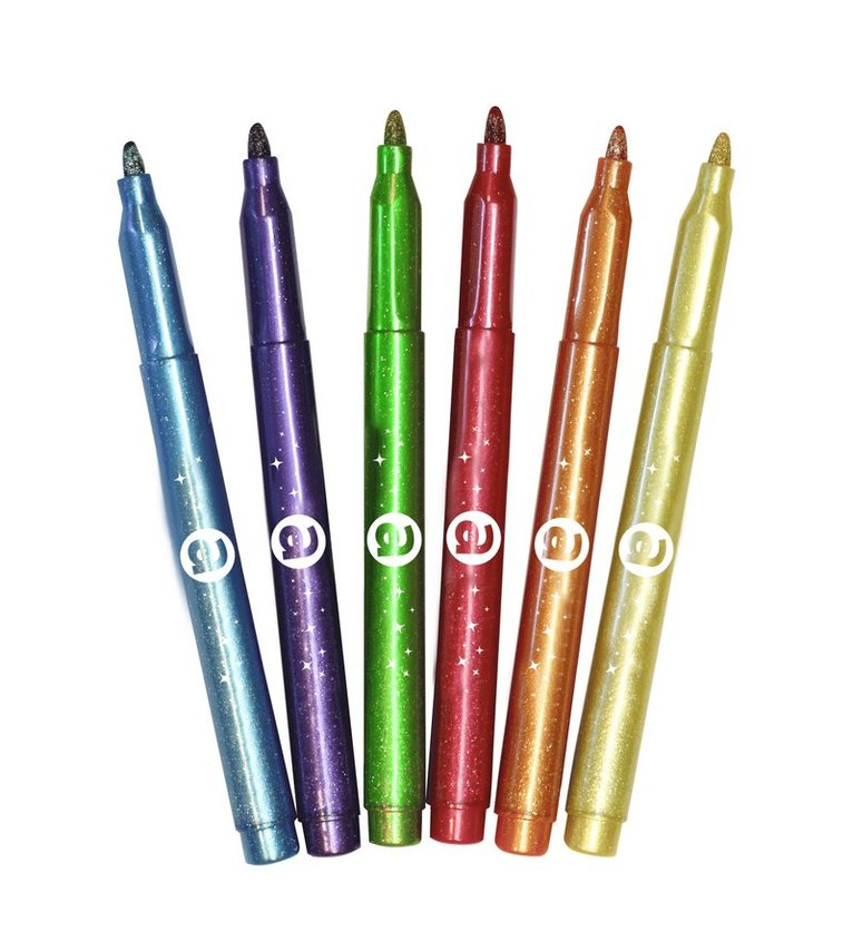 Glitterpenna 6 färger, Övrigt