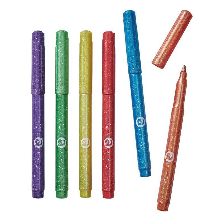 Glitterpenna 6 färger, Övrigt