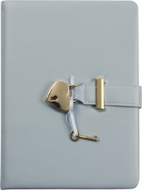 Dagbok med lås ljusblå