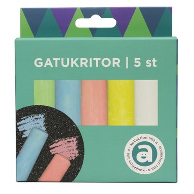 Gatukritor 5 färger 1