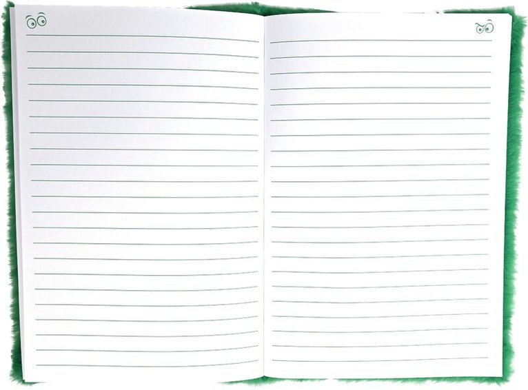 Anteckningsbok A5 fluff grön med ögon, Övrigt