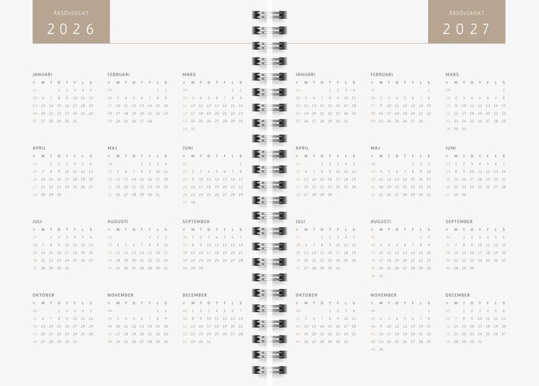 Kalender 2027 A5 Black&White, Övrigt