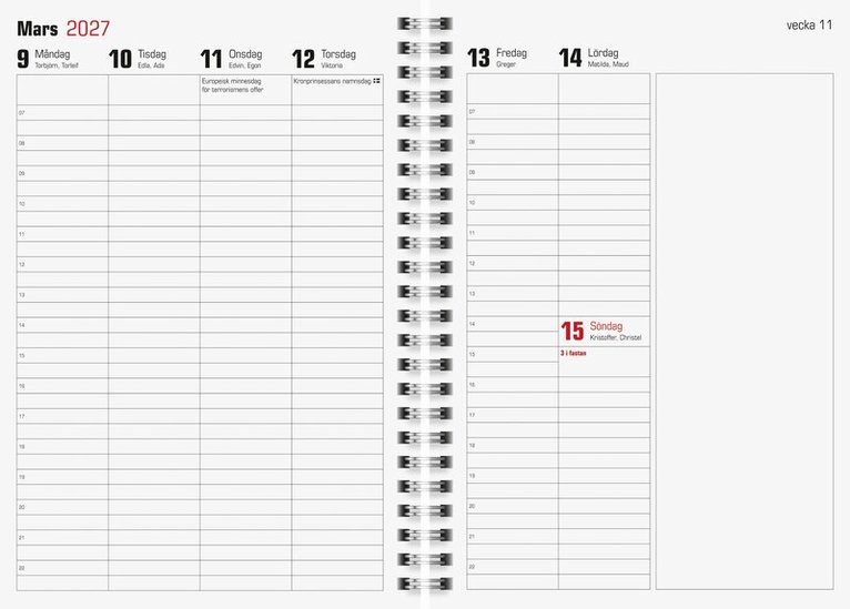 Kalender 2027 A6 Trend Guld, Övrigt
