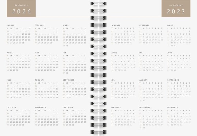 Kalender 2027 A6 Meadow, Övrigt