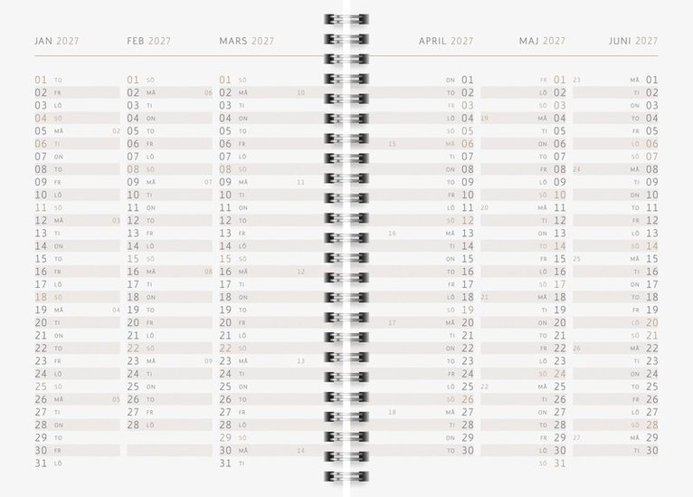 Kalender 2027 A5 Enjoy your life, Övrigt