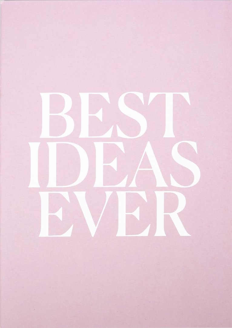 Skrivhäfte A5 Best Ideas Ever rosa 1
