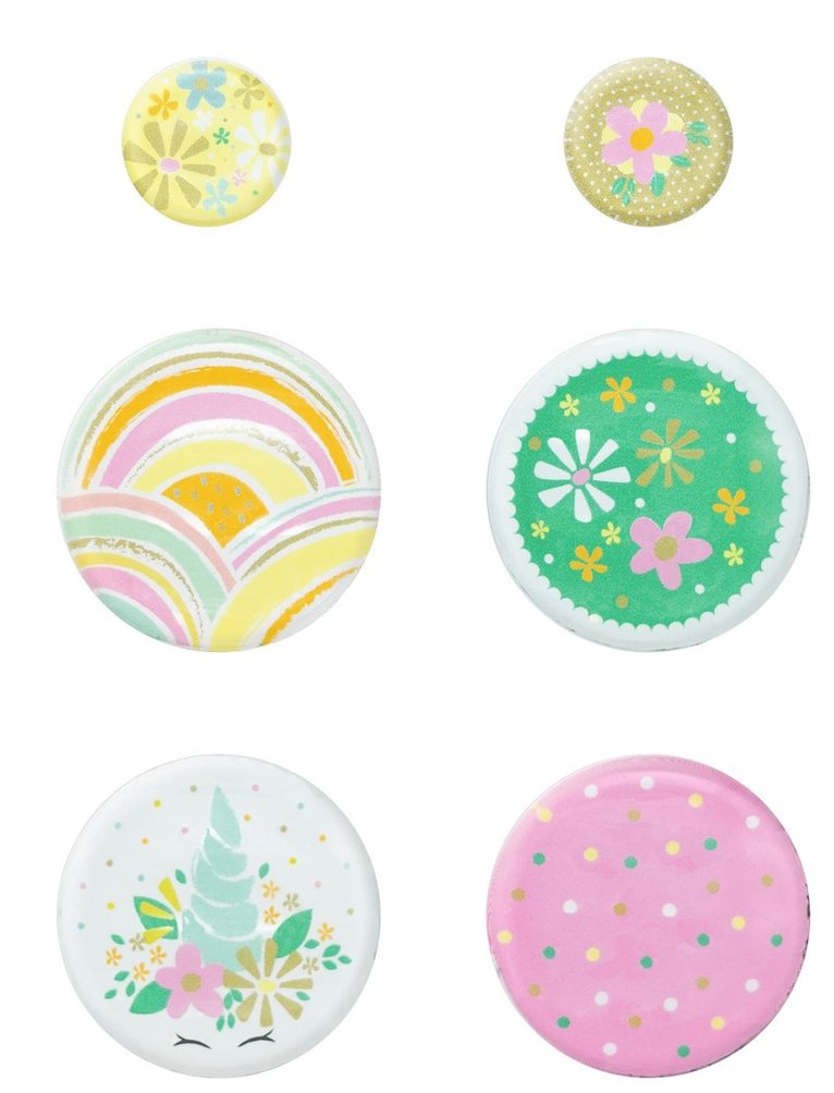 Magnet glas 6st pastell, Övrigt