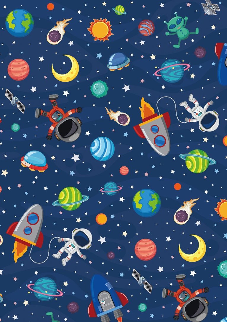 Presentpapper rulle 2 x 0,7m astronaut, Övrigt