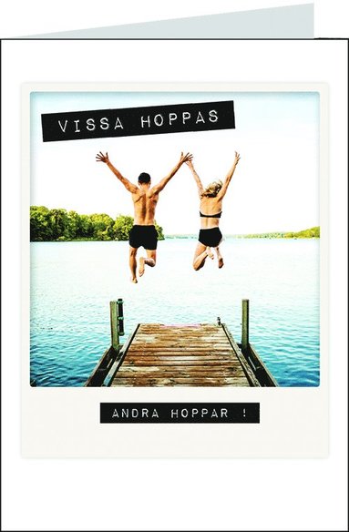 Gratulationskort med kuvert - Vissa hoppas andra hoppar