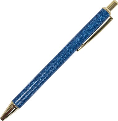 Kulspetspenna 1,0mm glitter blå, Övrigt
