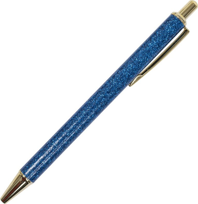 Kulspetspenna 1,0mm glitter blå, Övrigt