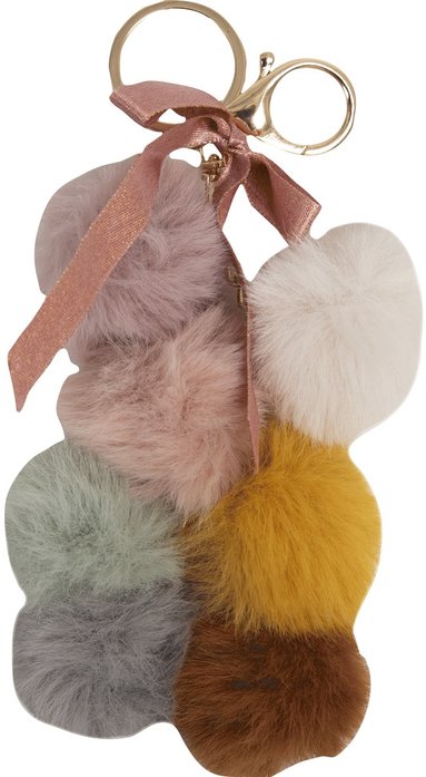 Nyckelring Pompom färgmix, Övrigt