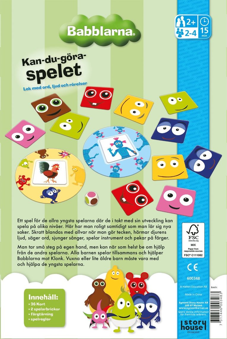 Babblarna Kan du göra spelet, Övrigt