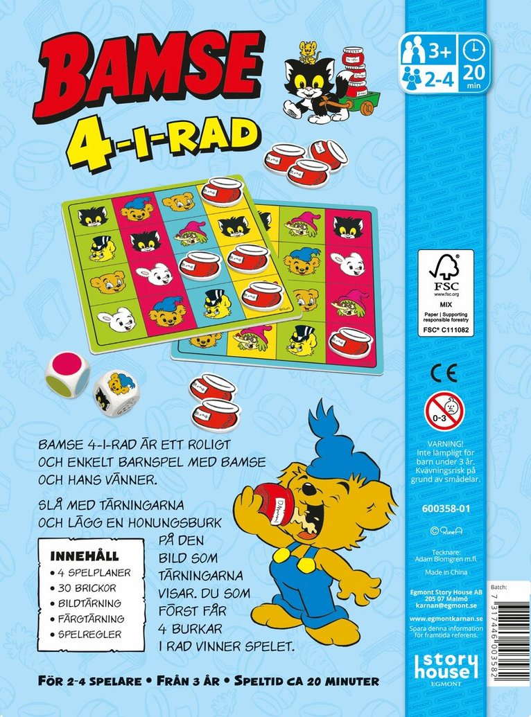 Bamse 4 i rad, Övrigt