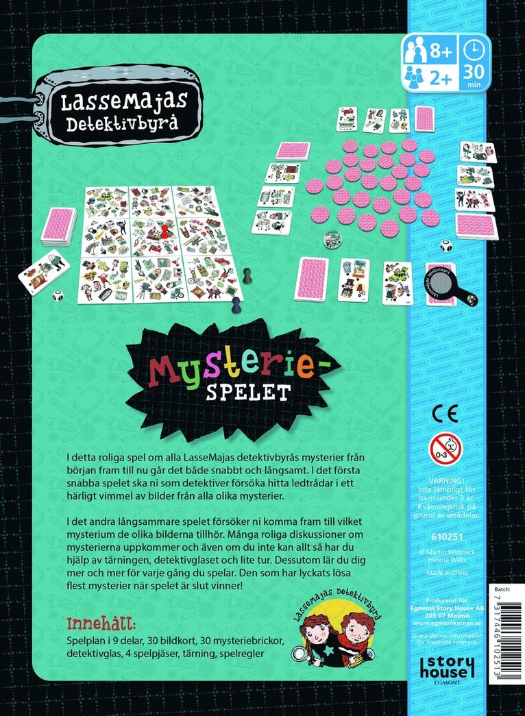 Mysteriespelet - Lassemajas detektivbyrå, Övrigt