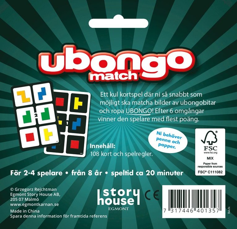 Ubongo match, Övrigt