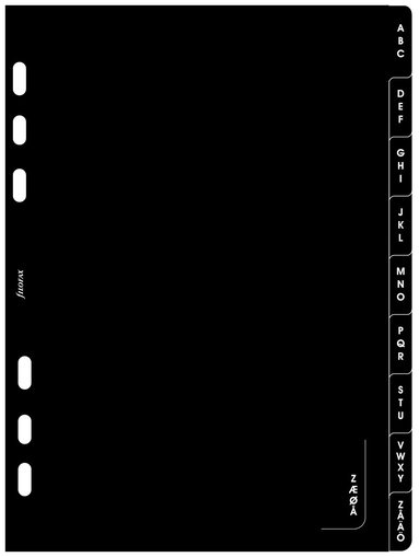 Kalenderdel Filofax A5 Register A-Ö