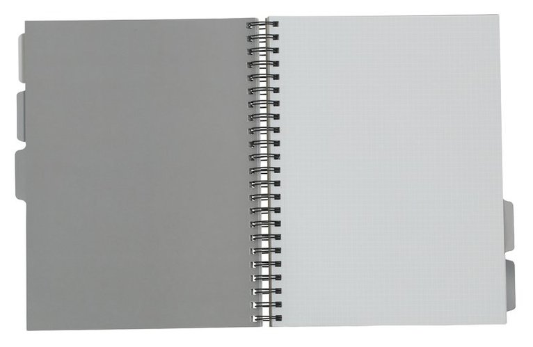 Ämnesblock A4 5 flikar - grå inlaga/vita linjer, Övrigt