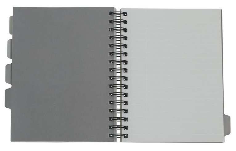 Ämnesblock A5 5 flikar - grå inlaga/vita linjer, Övrigt