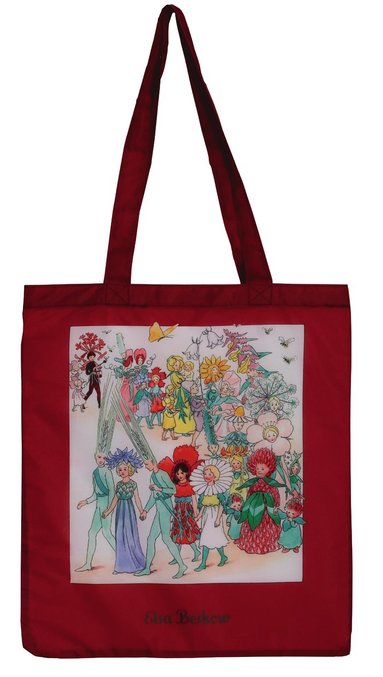 Tygkasse Elsa Beskow Blomsterfesten vinröd, Övrigt