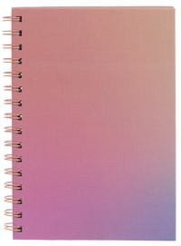Anteckningsbok A5 linj spiral fade rosa