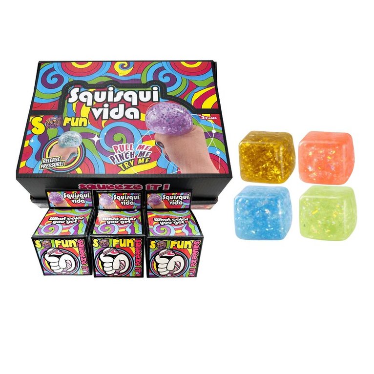 Klämleksak Squishy kub glitter, Övrigt. Tillgänglighet: Tillfälligt slut