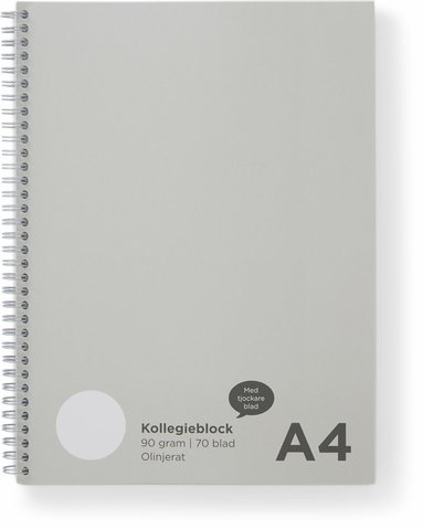 Kollegieblock A4 olinjerat